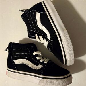 Vans Kids Black and White Sneakers